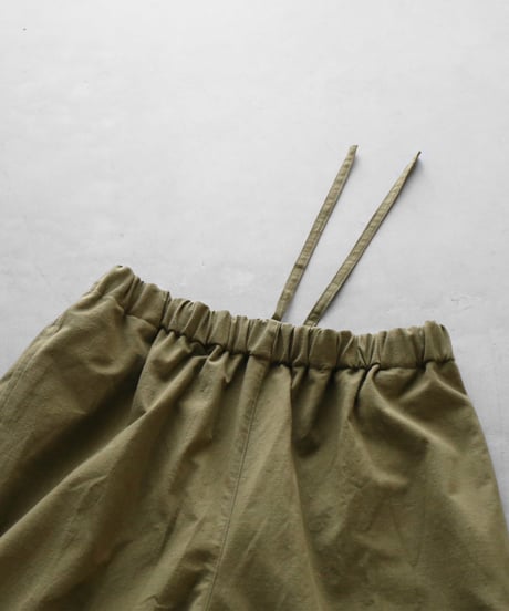 HUIS |やわらかシーチングコットンバルーンパンツロング（オリーブ）【ユニセックス】506L