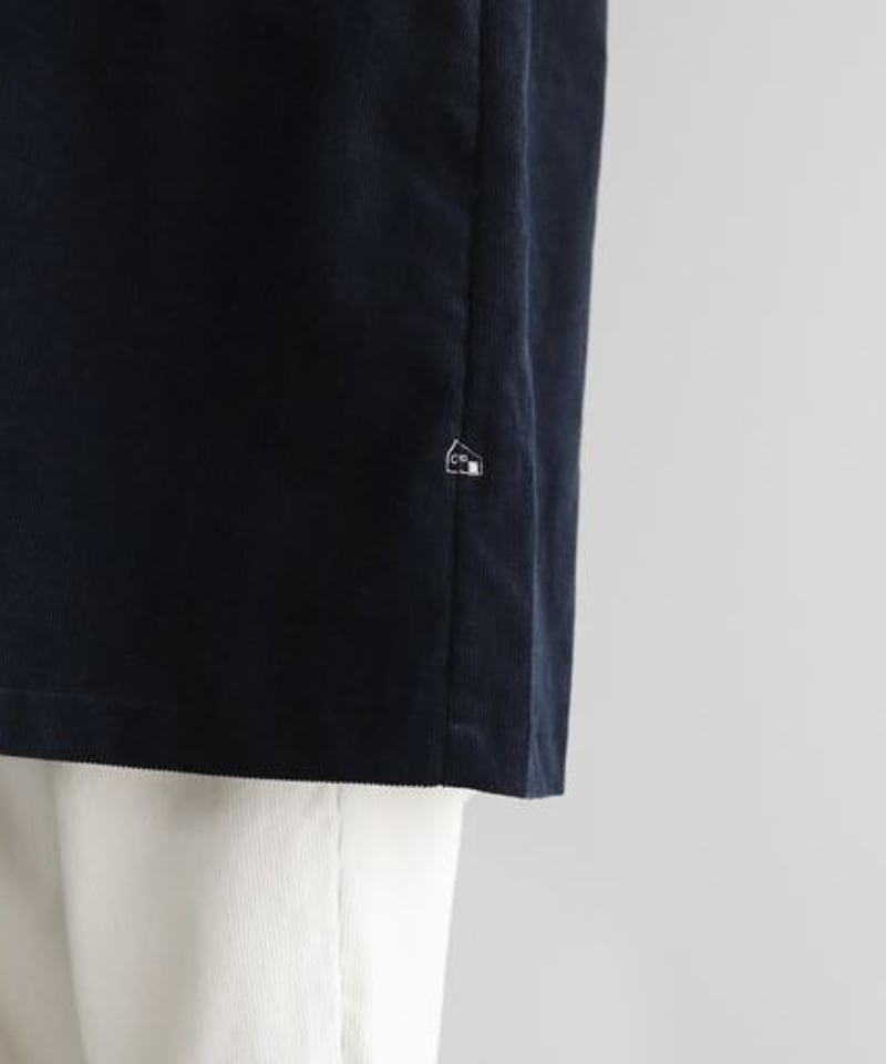 HUIS | シャトルコーデュロイワンピース（細畝・ダークネイビー