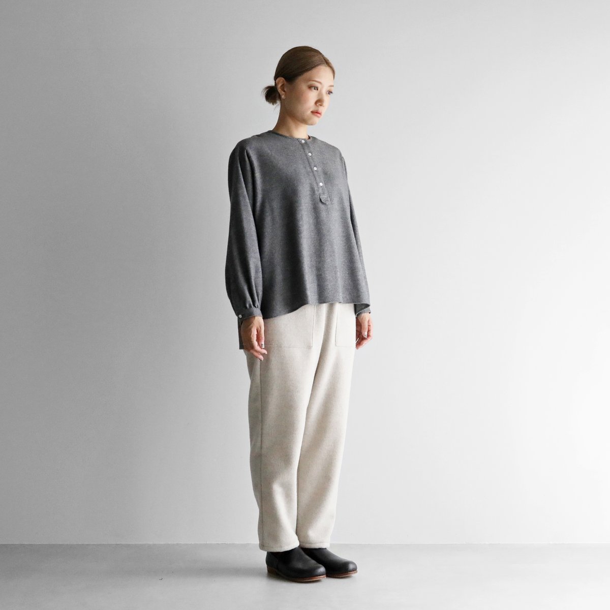 【美品】ARTS&SCIENCE　縮絨ウール サルエル パンツ　秋冬　フランネル 美品】ARTS&SCIENCE 縮絨ウール サルエル パンツ 秋冬
