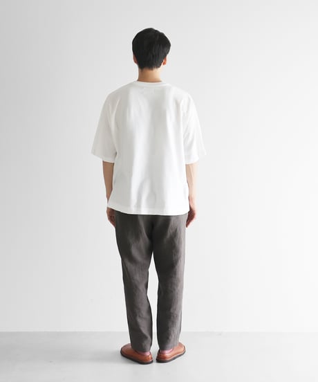 HUIS |オールドレピア天日干しラミーリネンイージープレーンパンツ（チャコールグレー）【ユニセックス】510