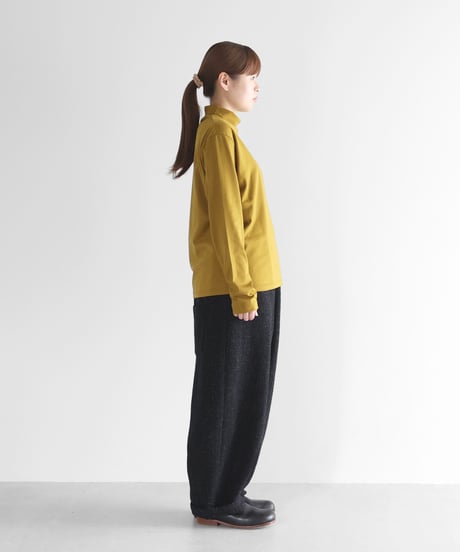 HUIS | “HUIS×尾州”縮絨リネンウールバルーンパンツロング（ブラック）【ユニセックス】506L