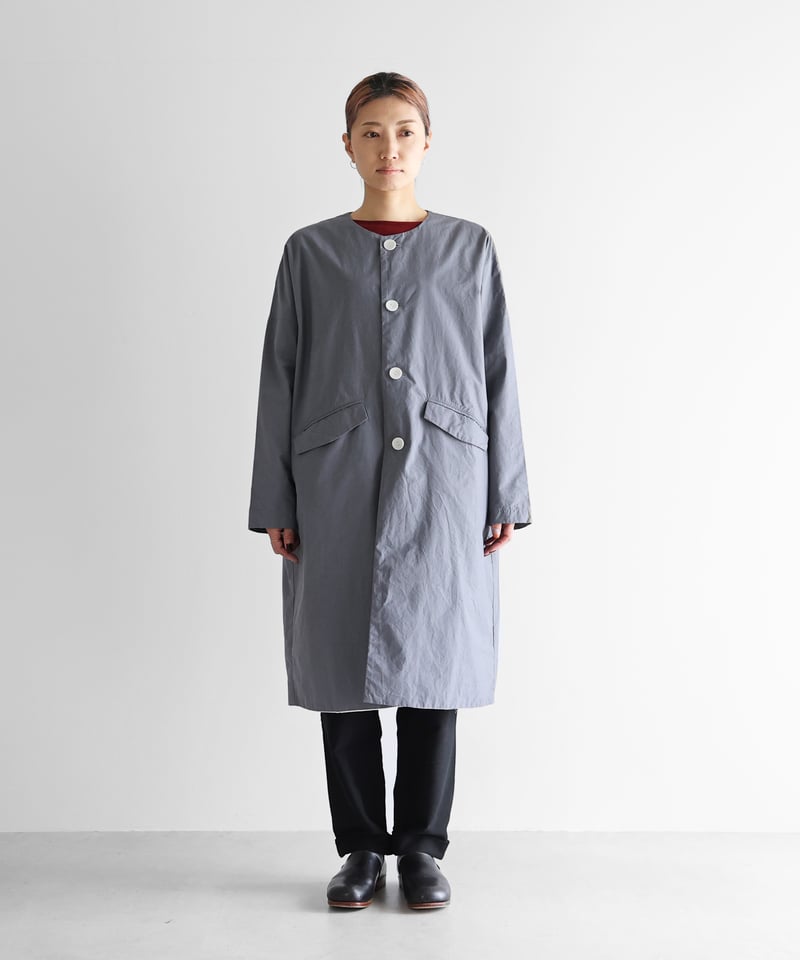 HUIS |ダウンプルーフコットンふかふかオーバーコート（スチールグレー