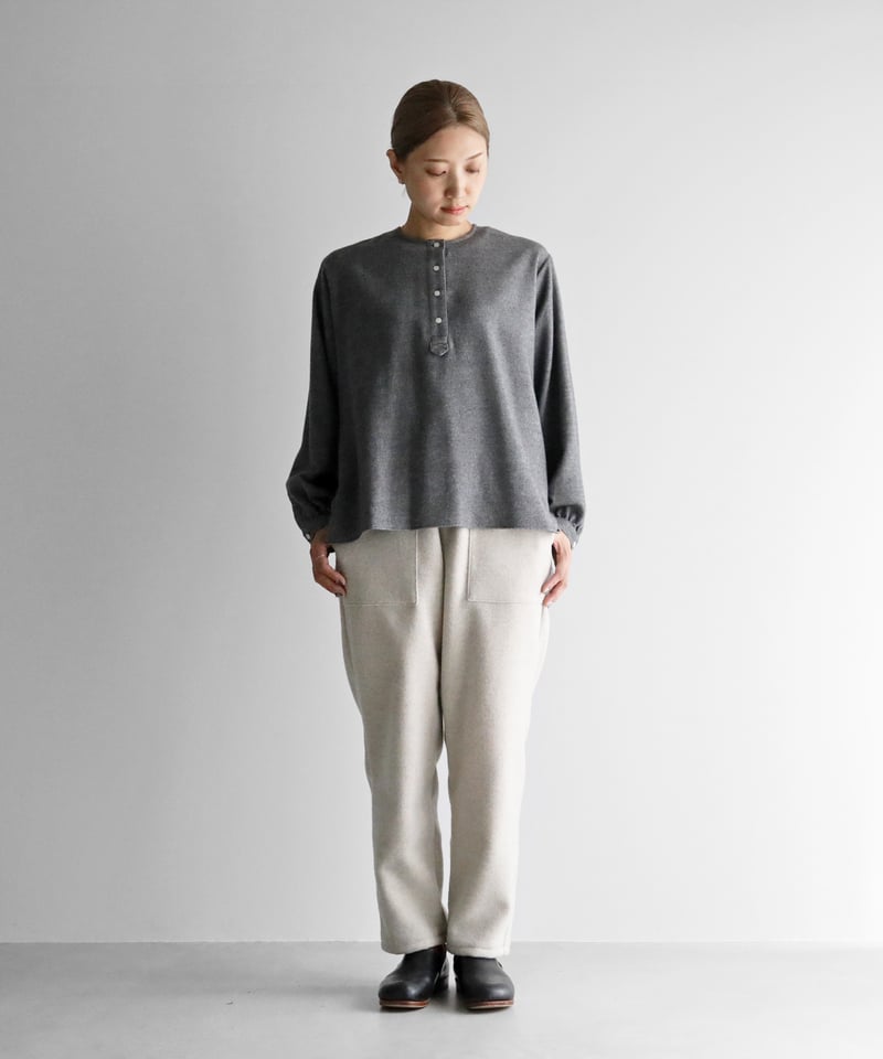 HUIS×尾州”縮絨ウールフランネルイージーワークパンツ