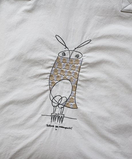 HUIS | “山口一郎×HUIS”限定レコードバッグ【owlフクロウ】（ミストグレー）