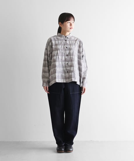 HUIS | “HUIS×三備”綿麻シャトルデニムイージーワークパンツ（インディゴ）【ユニセックス】507