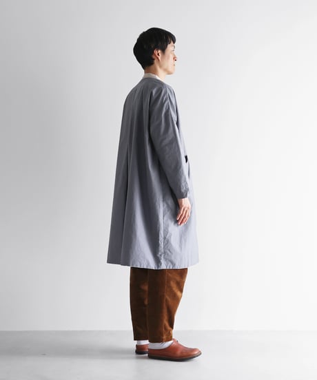 HUIS |ダウンプルーフコットンふかふかオーバーコート（スチールグレー）【ユニセックス】305