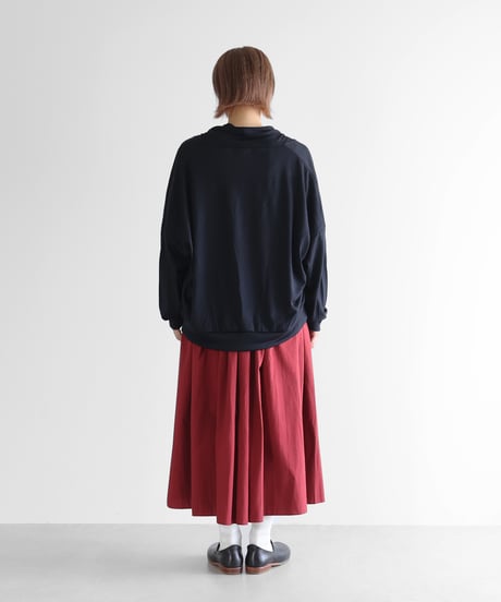 HUIS |［HUIS in house］メリノオプティモウォッシャブルウール天竺長袖リブカーディガン（ブラックネイビー）【ユニセックス】CS702