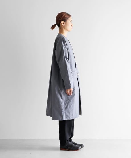 HUIS |ダウンプルーフコットンふかふかオーバーコート（スチールグレー）【ユニセックス】305