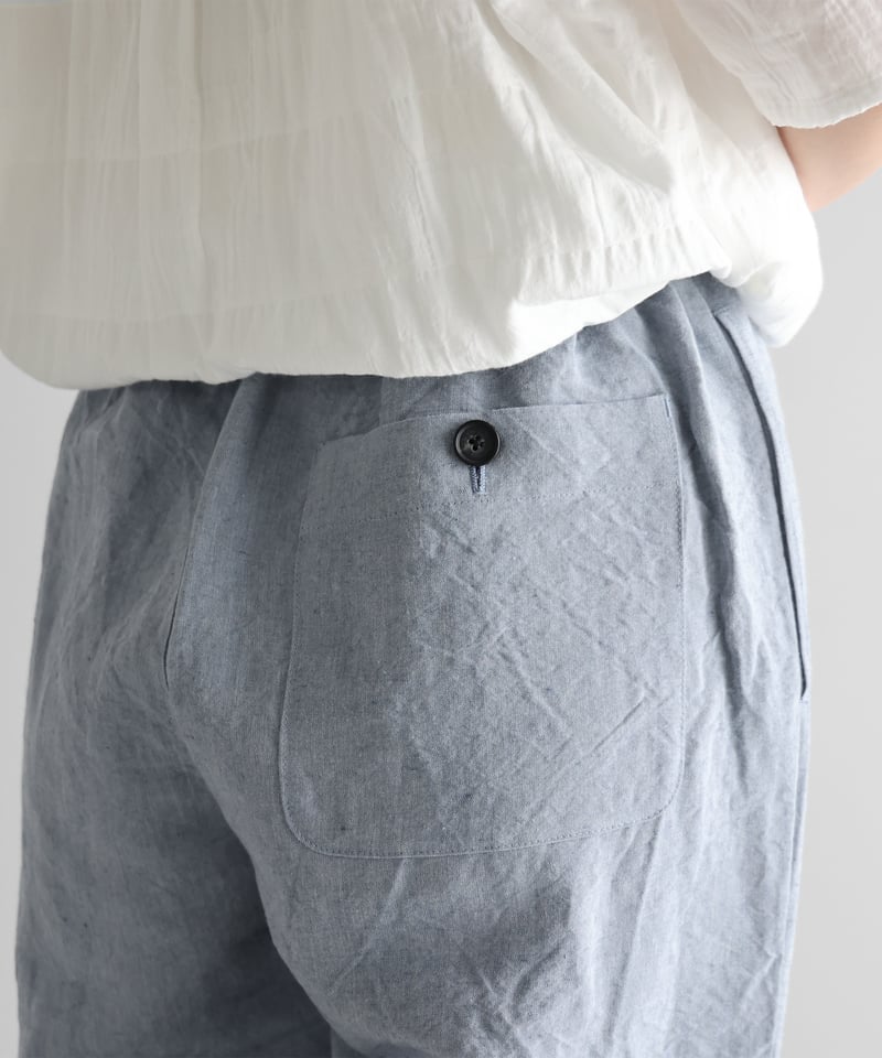 HUIS |バンブーリネンイージーワークパンツ（ライトブルー）【ユニ