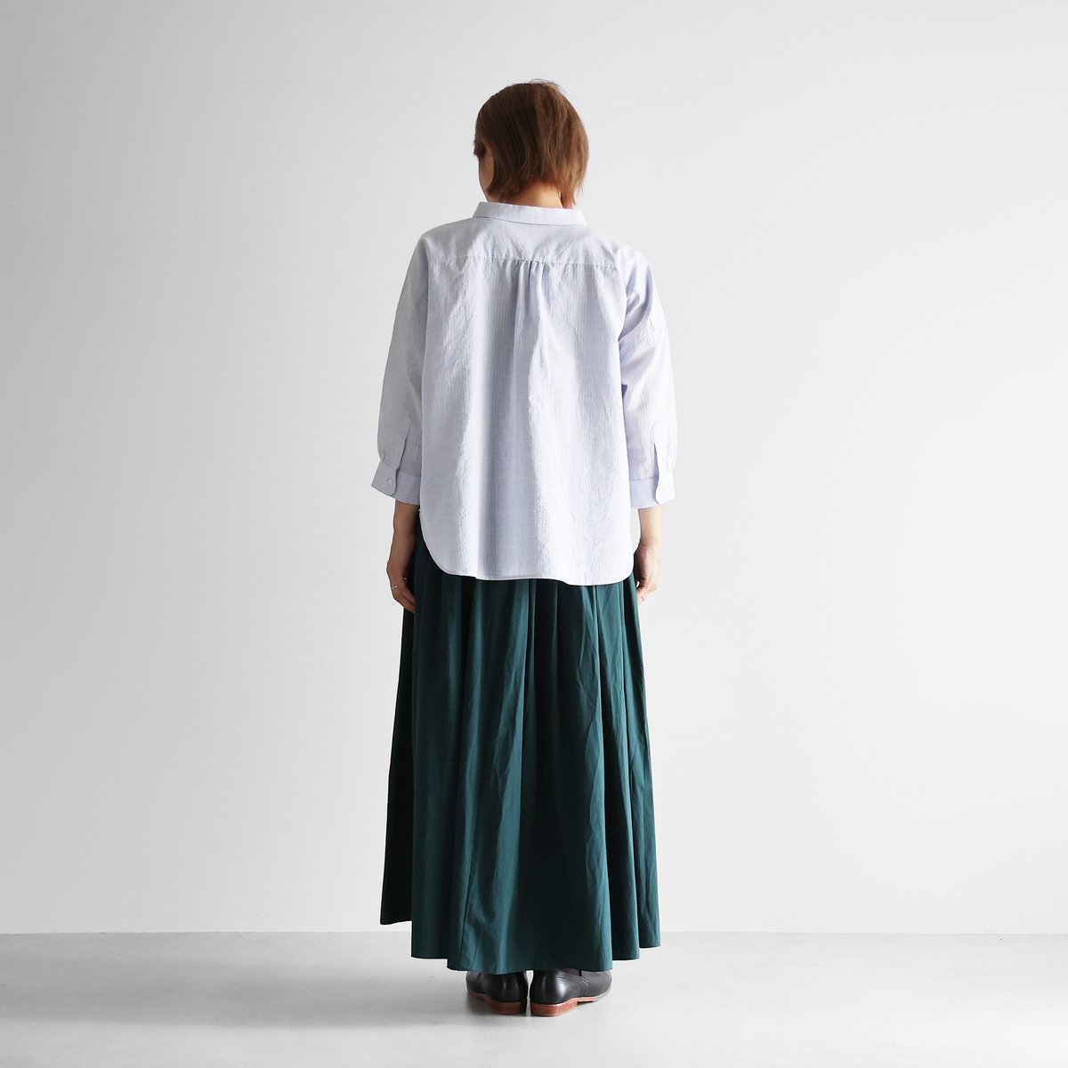 Drawer - 定価25080円　ブルレア　Bluerea 大人気　ブラウス　ネイビー ボリュームスリーブスカラップレースブラウス | ur's（ユアーズ）