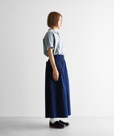 HUIS | やわらかシーチングコットンスカートパンツ（ダークネイビー）【レディス】505