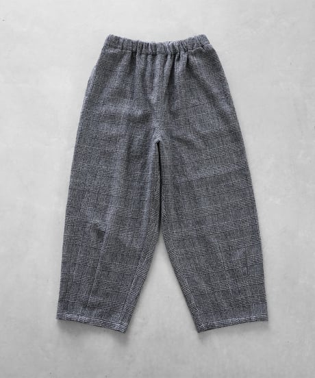 HUIS | “HUIS×尾州”縮絨ウールバルーンパンツロング（グレンチェック）【ユニセックス】506L