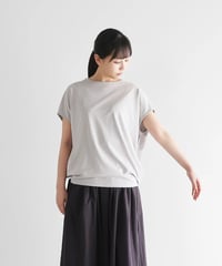 HUIS |［HUIS in house］綿麻天竺フレンチスリーブコクーンカットソー（シルバーグレー）【レディス】CS108