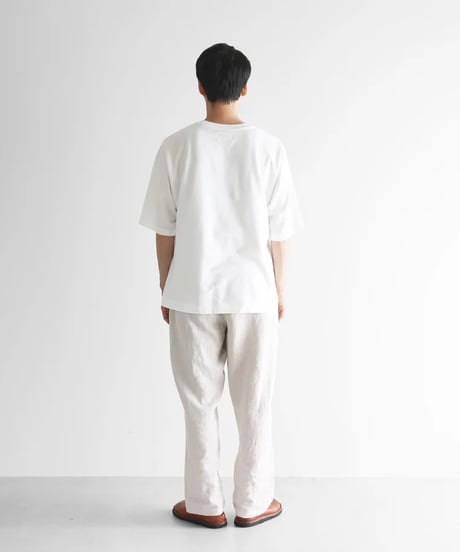 HUIS |オールドレピア天日干しラミーリネンセミワイドパンツ（エクリュ）【ユニセックス】512