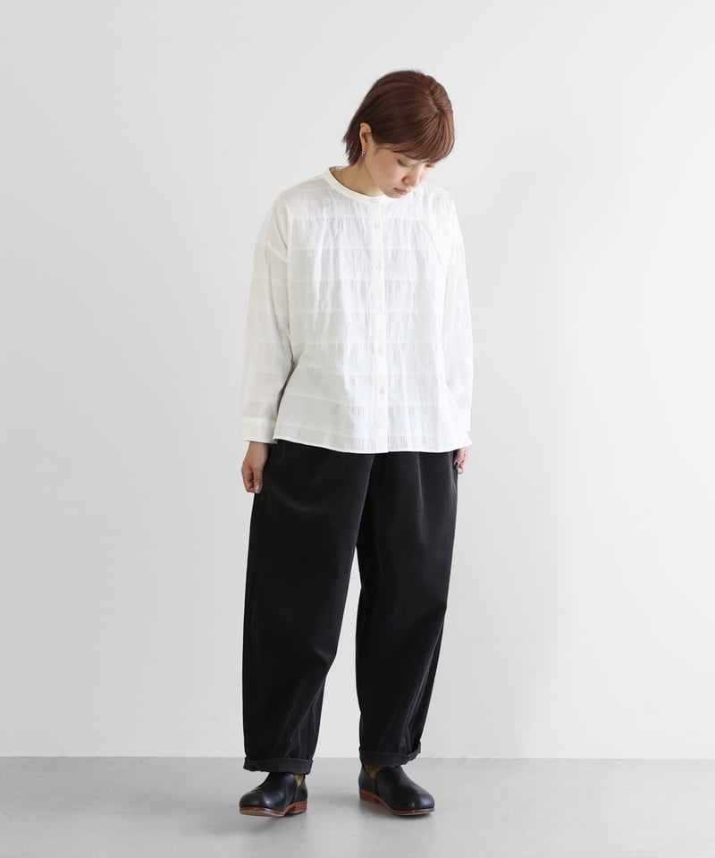 値下げ　新品HUIS 506L HUIS | シャトルコーデュロイバルーンパンツロング（細畝