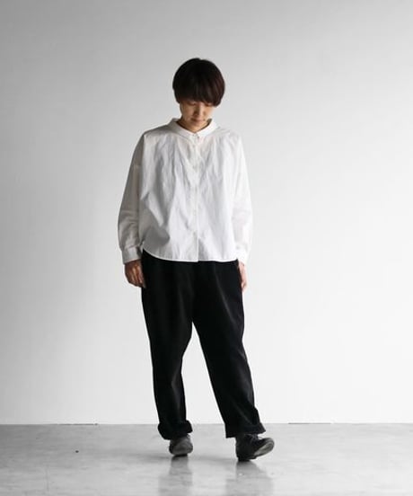 HUIS | オーガニックコットンワイドブラウス（白）【レディス】U102