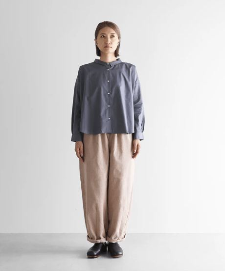 新品 ハウスHUIS. コーデュロイ ロングスカート ブラウン やわらかコットンロングスカート（ダークグレー）【レディス