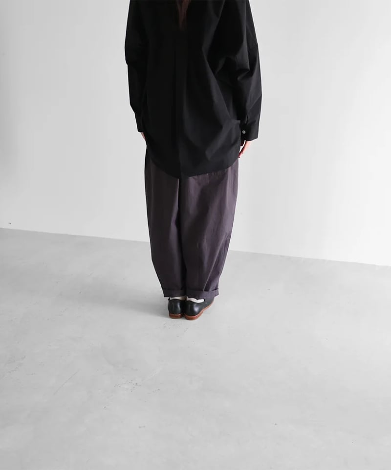 HUIS |パラシュートクロスバルーンパンツロング（ダークグレー）【ユニ