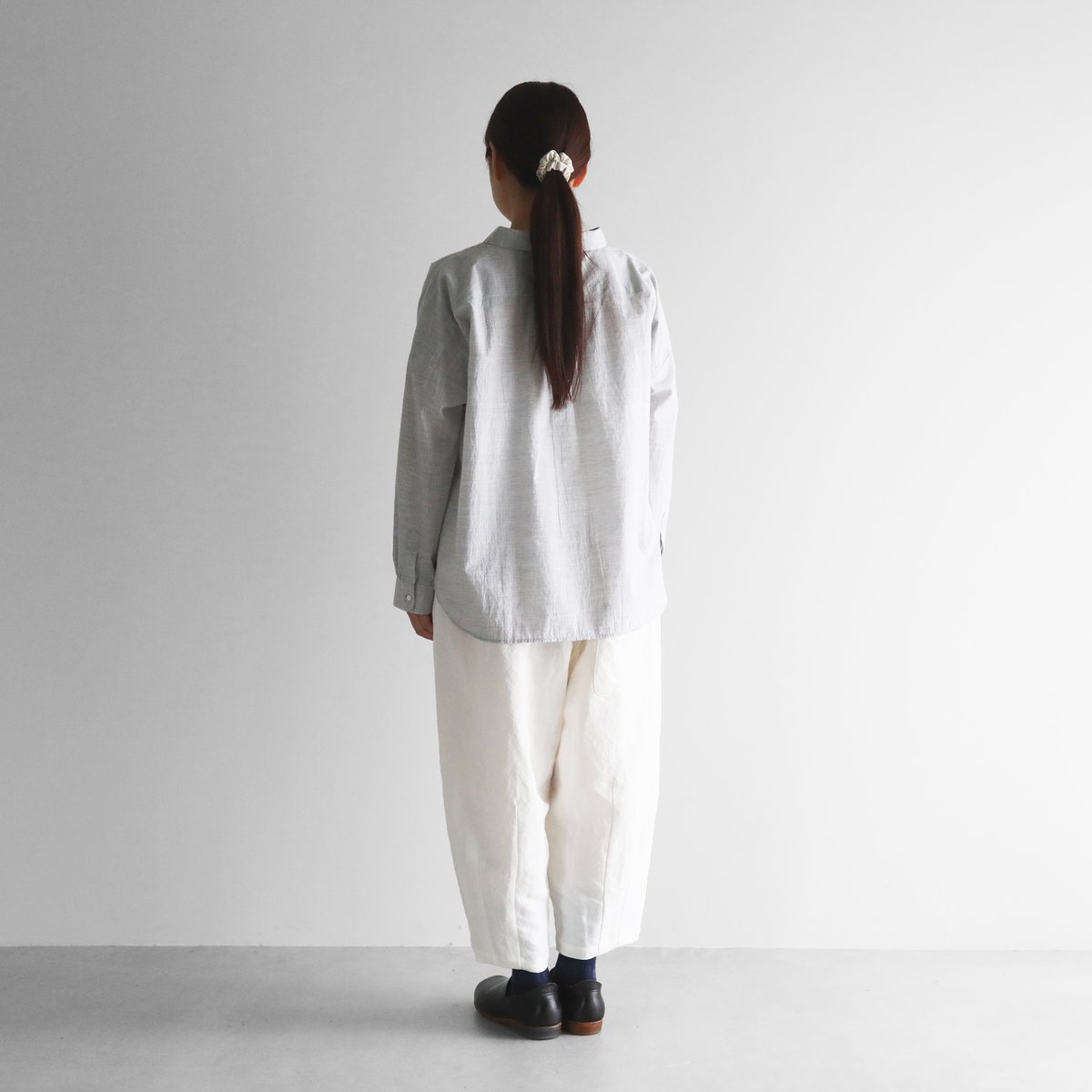 HUIS.ハウス　バンブーリネンバルーンパンツ（グレージュ)ユニセックス HUIS ハウス バンブーリネンバルーンパンツ（ダークグレー）ユニ