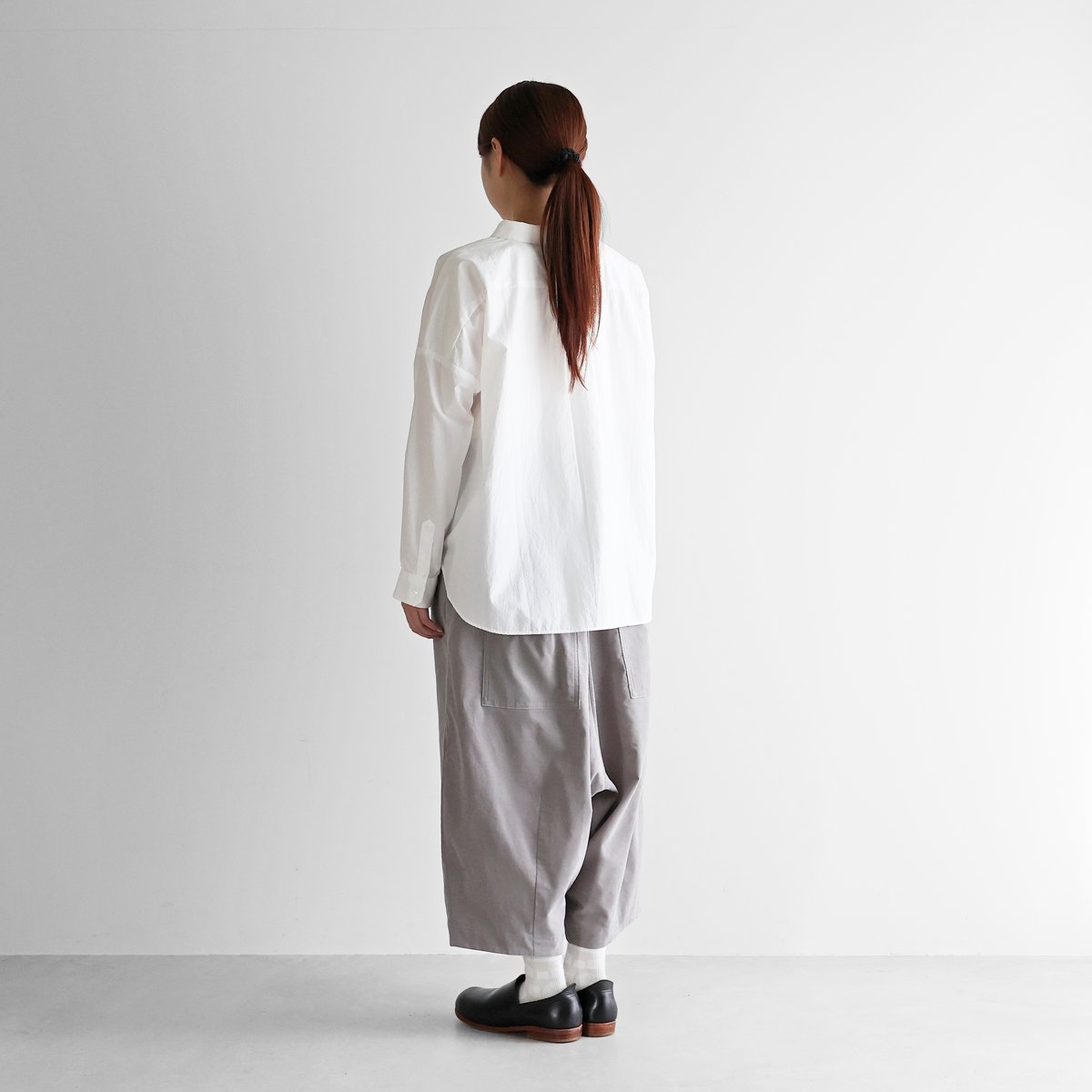 HUIS | みじんコールサルエルバルーンパンツ（アッシュグレー）【ユニ