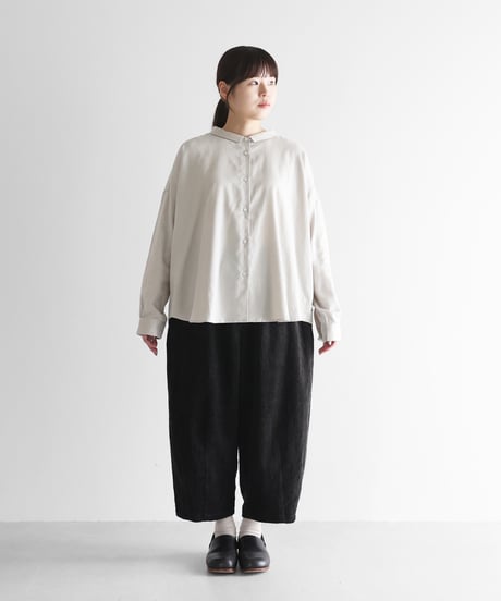 HUIS | 綿麻コーデュロイバルーンパンツ（太畝・ダークグレー）【ユニセックス】 506