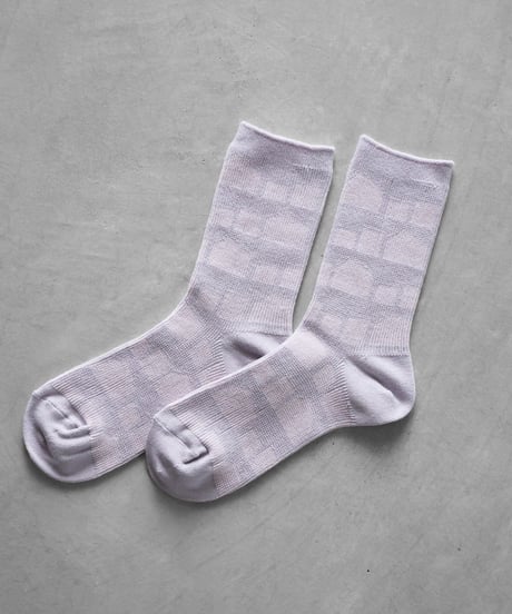 HUIS |［HUISのくつした］JACQUARD（ライラック）【ユニセックス22cm-27cm】