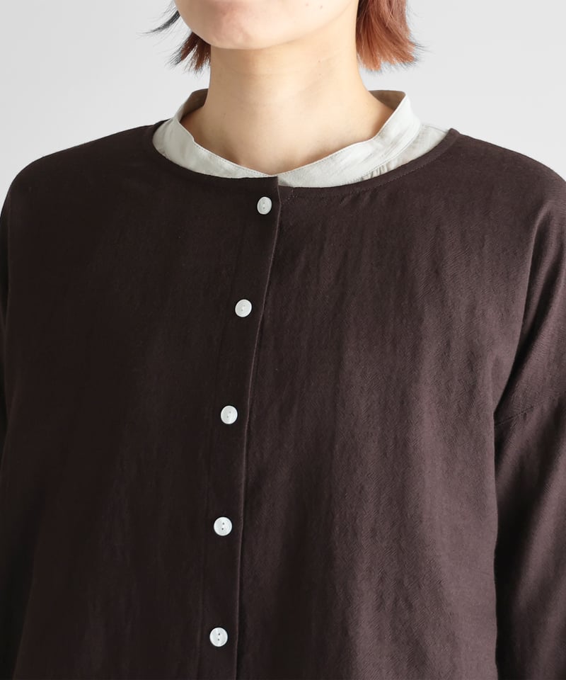 〜専用〜　ハウスHUIS◆ウォッシャブルウールショートカーディガン◆ダークグレー HUIS | ウォッシャブルウールショートカーディガン（ダークモカ