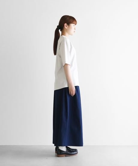 HUIS | やわらかシーチングコットンスカートパンツ（ダークネイビー）【レディス】505