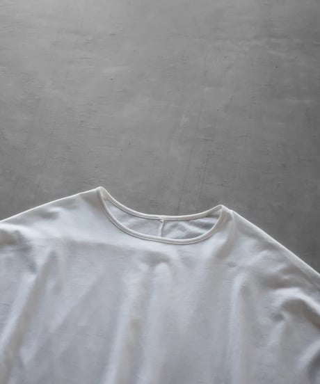 HUIS |［HUIS in house］SUVIN COTTONフレンチスリーブコクーンカットソー（白）【レディス】CS108