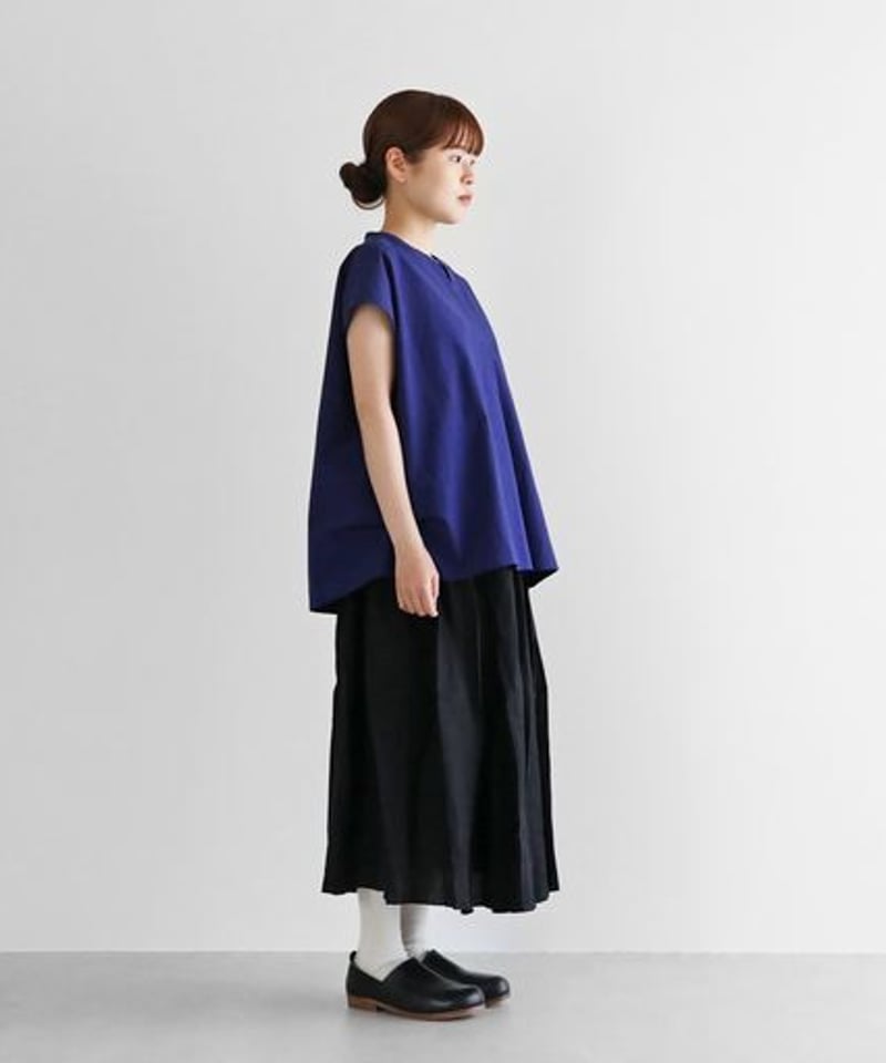 HUIS | オーガニックコットンフレンチスリーブ（フレンチネイビー