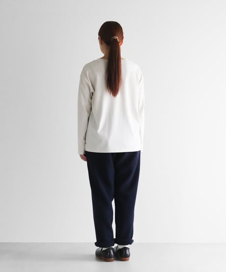 “HUIS×尾州”縮絨ウールフランネルイージーワークパンツ（ダークネイビー）【ユニセックス】507