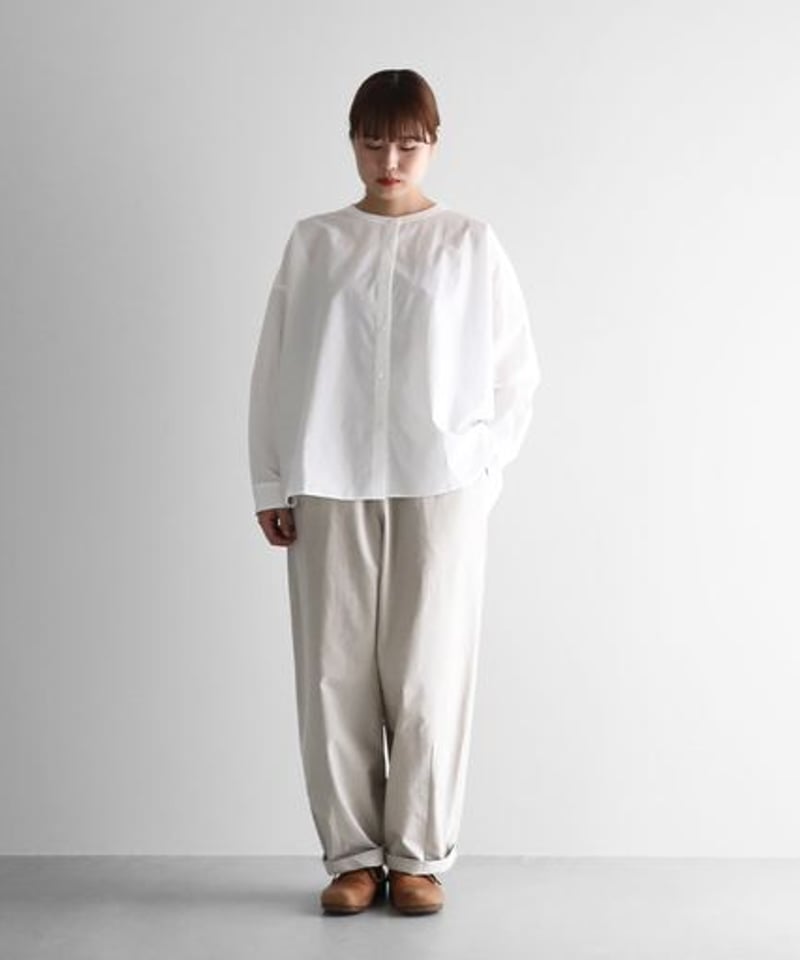 HUIS | バフクロスバルーンパンツロング(グレージュ)【ユニセックス