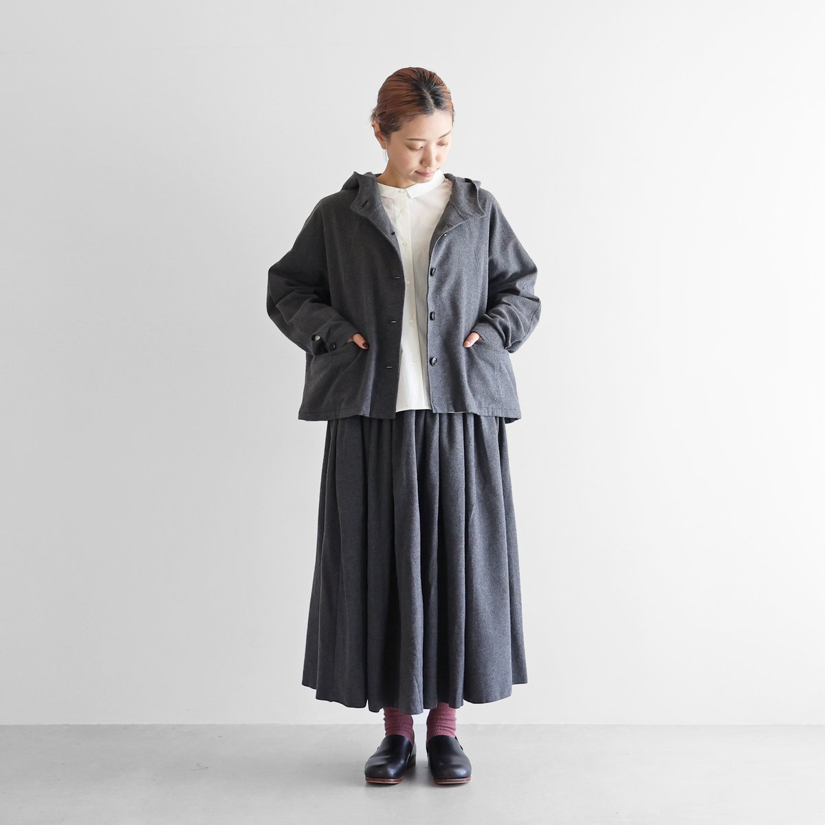 希少 HUIS. 313 ヤクウール綾ネル パイピング ブルゾン fit=scale-down,w=1200