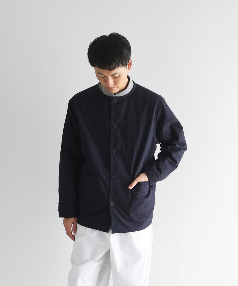 HUIS | バフクロスsunstate中綿ジャケットL（ダークネイビー）【ユニ