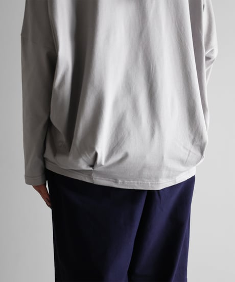 HUIS |［HUIS in house］SUVIN COTTON長袖コクーンカットソー（シルバーグレー）【レディス】CS202