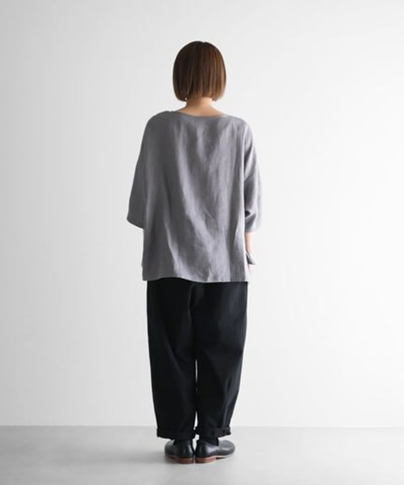 HUIS やわらかシーチングコットンバルーンパンツ（ブラック）【ユニセックス やわらかシーチングコットンバルーンパンツ　ロング（ブラック）506L パンツ