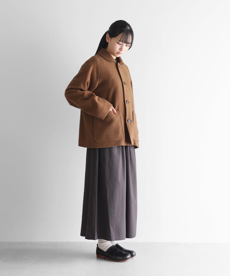 HUIS 遠州織物　ウールショートコート HUIS×尾州”縮絨ウールフランネルショートコート 319をリリースしました