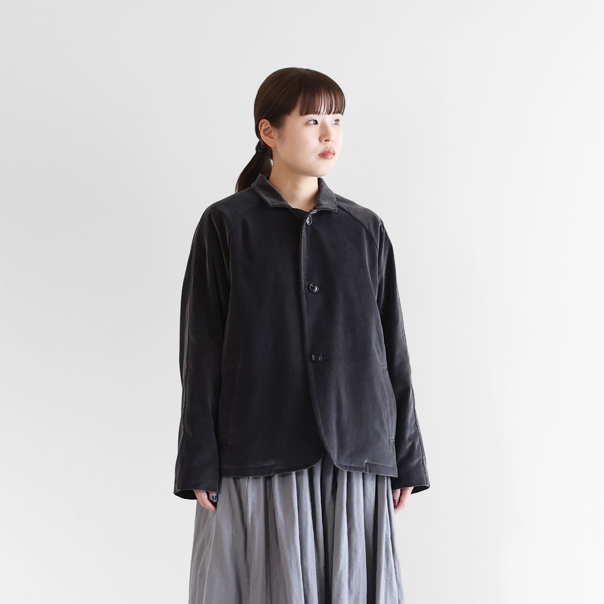 美品】HUIS バンブーリネンアトリエジャケット 307 HUIS |シャトルベル 