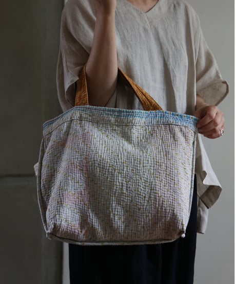 miiThaaii | インド刺し子刺繍“カンタ” トート D