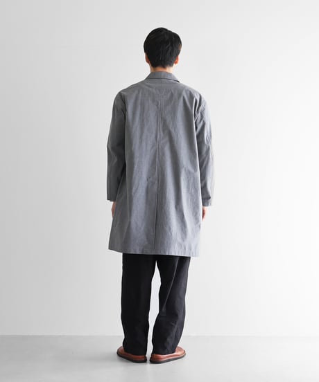 HUIS | ウォッシャブルウールコットンショップコート（グレー）【ユニセックス】302