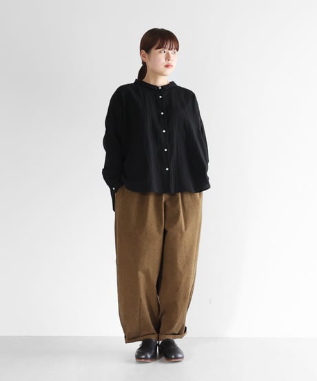 HUIS | ウォッシャブルウールコットンバルーンパンツロング（キャメル）【ユニセックス】506L