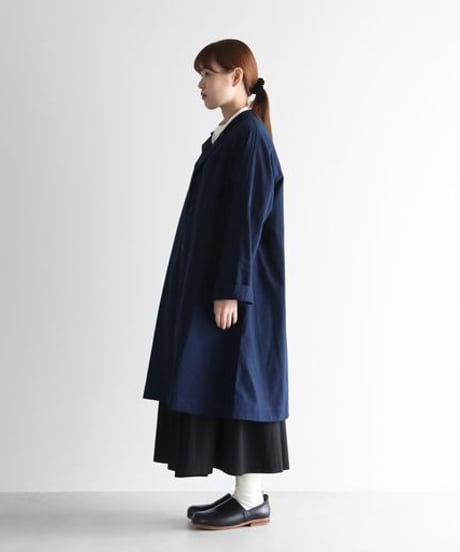 HUIS | やわらかシーチングコットンアトリエコート（ダークネイビー）【ユニセックス】306
