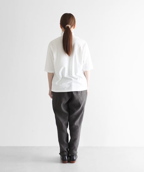 HUIS |オールドレピア天日干しラミーリネンイージープレーンパンツ（チャコールグレー）【ユニセックス】510