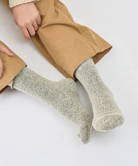 くらしきぬ | シルク&ウール パイル先丸靴下　M(22~25cm)