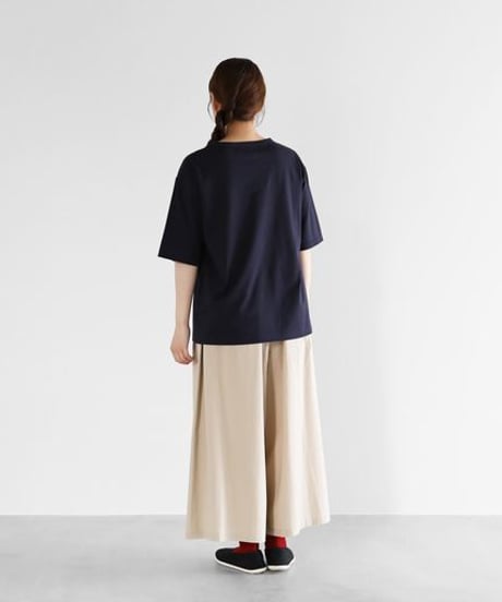 HUIS in house | SUVIN COTTON5分袖カットソー（ダークネイビー）【ユニセックス】CS101