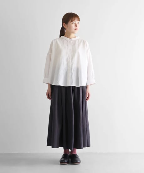 HUIS |8分袖ボタニカルコードレーンワイドブラウス（キンモクセイ）【レディス】U108
