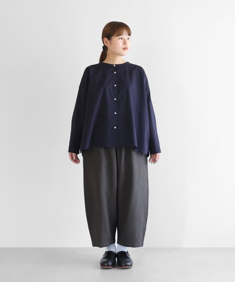 HUIS |オールドレピア天日干しラミーリネンバルーンパンツ（チャコールグレー）【ユニセックス】506