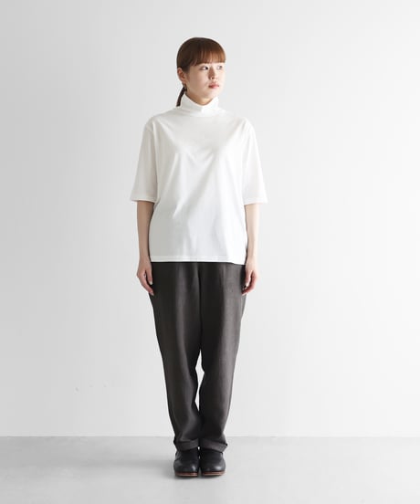 HUIS |オールドレピア天日干しラミーリネンイージープレーンパンツ（チャコールグレー）【ユニセックス】510