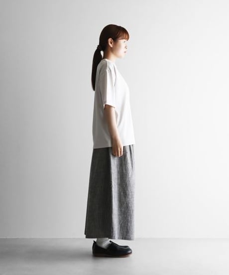 HUIS in house | SUVIN COTTON5分袖カットソー（アイスグレー）【ユニセックス】CS101