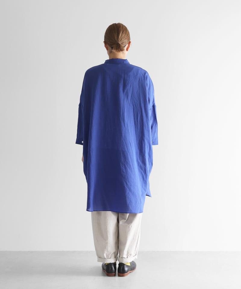 HUIS |（限定生産）極細コットンラミーコットンロングシャツ